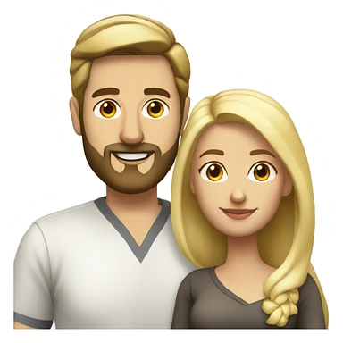 White Cuban man with beard and his blonde wife sticker