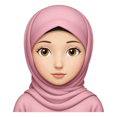 بنت محجبه لابسه وردي فاتح sticker