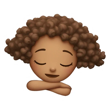Curly girl sleeping sticker