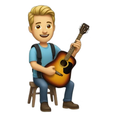 Dad playing guitar sticker