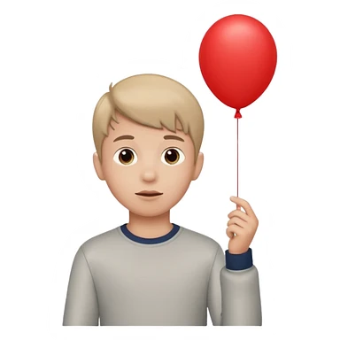 boy with balloon sticker