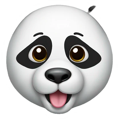 panda with tongue out sticker