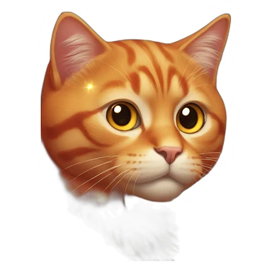 Red cat with lights sticker