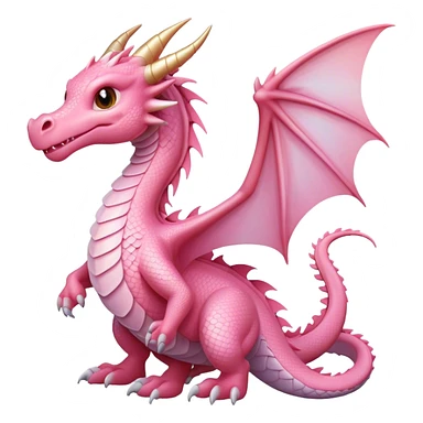 a pastel pink dragon sticker