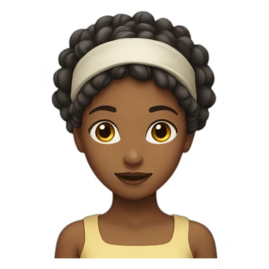 Girl with dubata on her head sticker