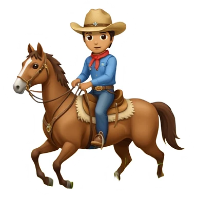 man on horse sticker