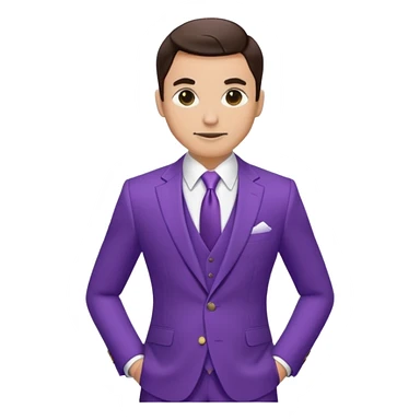 purple suit sticker