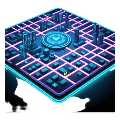 neon cyberpunk map sticker