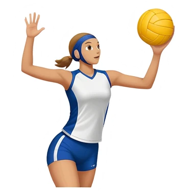 Hitting volleyball sticker