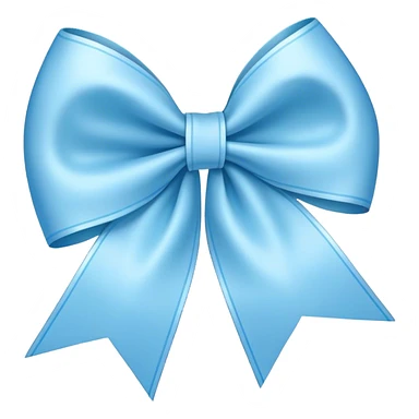 Light blue bow on light blue bow sticker