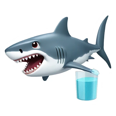shark sniffing powder sticker