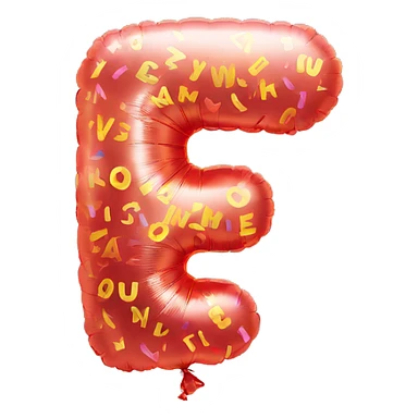 Balloon letters sticker