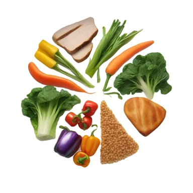 round white plate with healthy food sticker