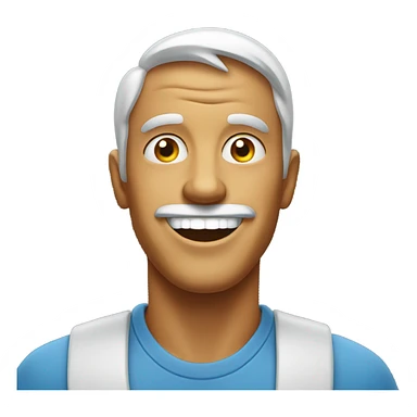 A happy man with eyes wide open with a line of salt in front of him  sticker