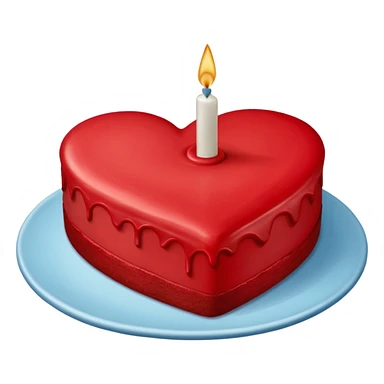 Heart-shaped cake sticker