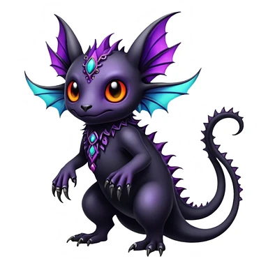 Gothic badass cool complex exotic colorful aesthetic-scenery-Fakémon-creature (full body) sticker