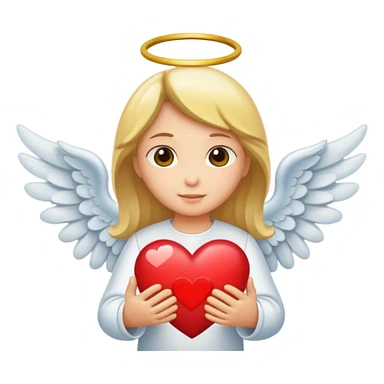 angel and heart sticker