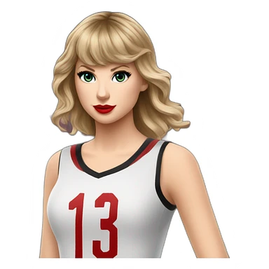 Taylor-Swift-AC-Milan-jersey-number-13 sticker