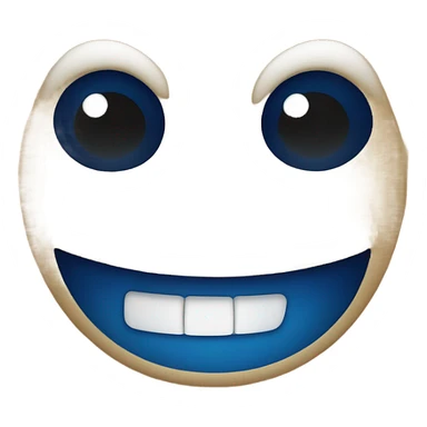 dark blue emoji smile sticker