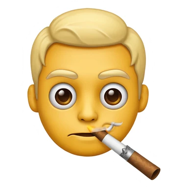 Emoji smoking crack pipe sticker