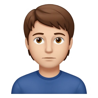 man body with brownhair sticker