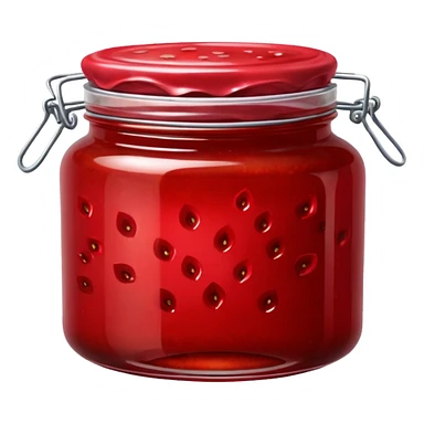 Pot confiture fraise sticker