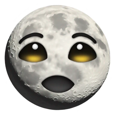 moon smiley sticker