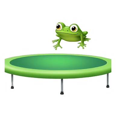 frog on a trampoline  sticker