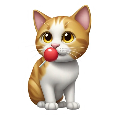 Cat with lollipop  sticker