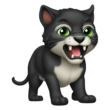 Animal pantera negra con ojos verdes sticker