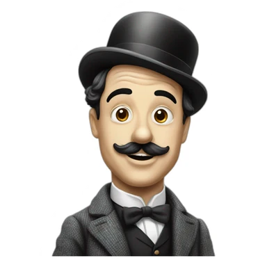 Charlie Chaplin avec un bras en l'air sticker