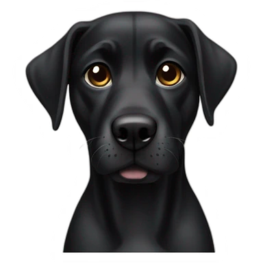 All Black no breed dog sticker