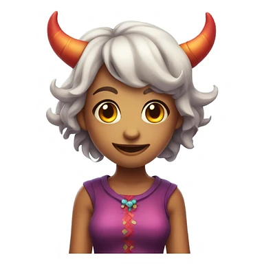 Female cute demon with animation sticker