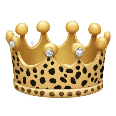 elegant crown with cheetah print sticker