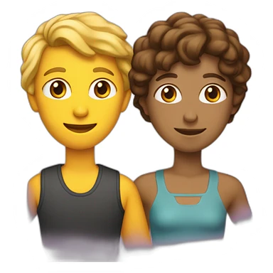 Cœur brisé avec les deux personnes sticker