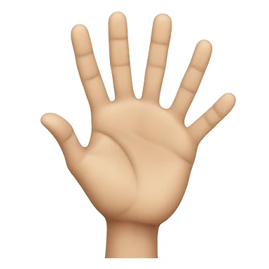 hand that shows four fingers sticker