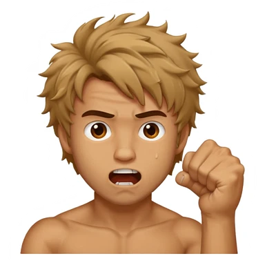 Guy biting his fist sticker