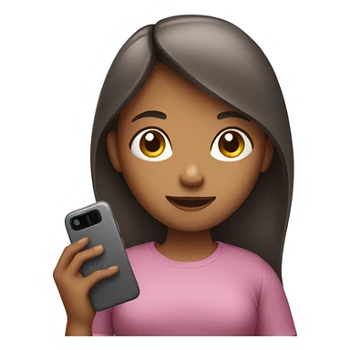 girl holding phone sticker