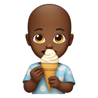 Baby eating ice cream  sticker
