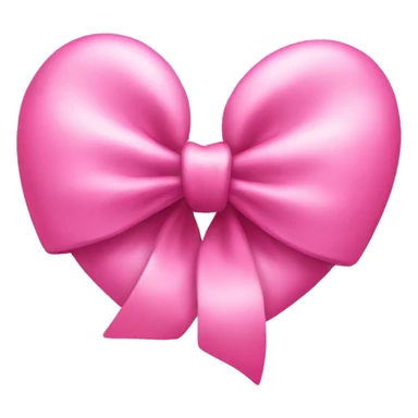 Pink bow heart sticker