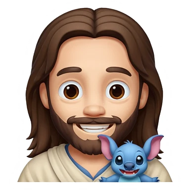 Jesus with stitch sticker