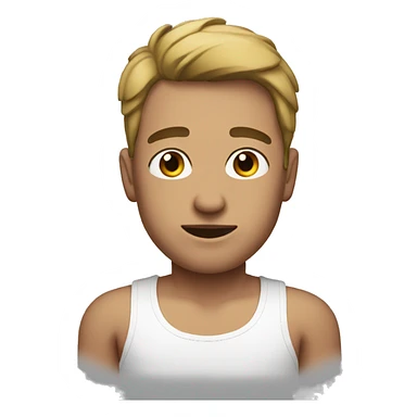 male in white tank top sticker