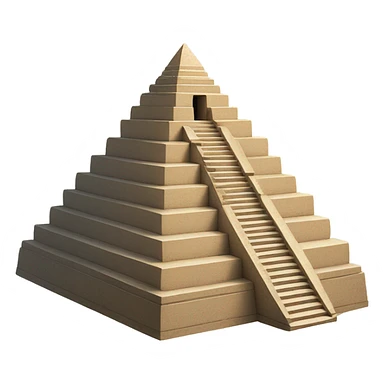 Pyramid with detailed staircase sticker