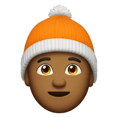 Orange beanie sticker