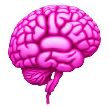 brain neon pink sticker
