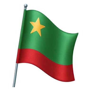 Una bandera roja y verde abajo sticker