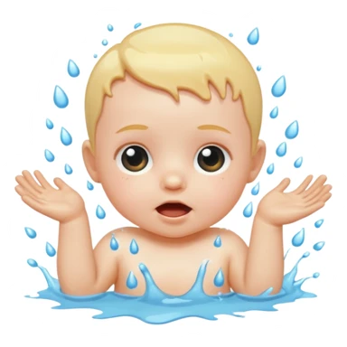 baby in water  sticker
