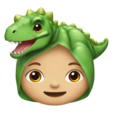 A baby dressed as a dinosaur sticker