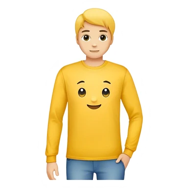 yellow long sleeve t-shirt only without motives or a person sticker