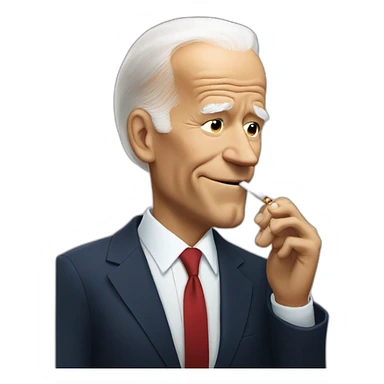 Joe Biden smoking a cigarette sticker
